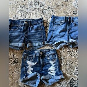 Three Pair of American Eagle Next Level Shorts Size 2.